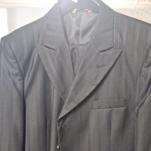 Stylish Black Pinstripe Kids Suit Set